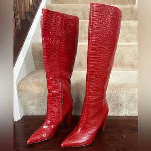 Sam edelman red leather boots